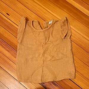Mustard Color, 3T muslin shirt,  colored organics